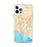 Custom iPhone 12 Pro Max Costa Mesa California Map Phone Case in Watercolor