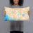 Person holding 20x12 Custom Costa Mesa California Map Throw Pillow in Watercolor