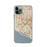 Custom iPhone 11 Pro Costa Mesa California Map Phone Case in Woodblock