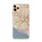 Custom iPhone 11 Pro Max Costa Mesa California Map Phone Case in Woodblock