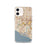 Custom iPhone 12 Costa Mesa California Map Phone Case in Woodblock