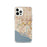 Custom iPhone 12 Pro Costa Mesa California Map Phone Case in Woodblock