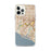 Custom iPhone 12 Pro Max Costa Mesa California Map Phone Case in Woodblock