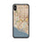 Custom iPhone XS Max Costa Mesa California Map Phone Case in Woodblock