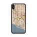 Custom iPhone XS Max Costa Mesa California Map Phone Case in Woodblock