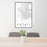 24x36 Cotati California Map Print Portrait Orientation in Classic Style Behind 2 Chairs Table and Potted Plant