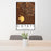 24x36 Cotati California Map Print Portrait Orientation in Ember Style Behind 2 Chairs Table and Potted Plant