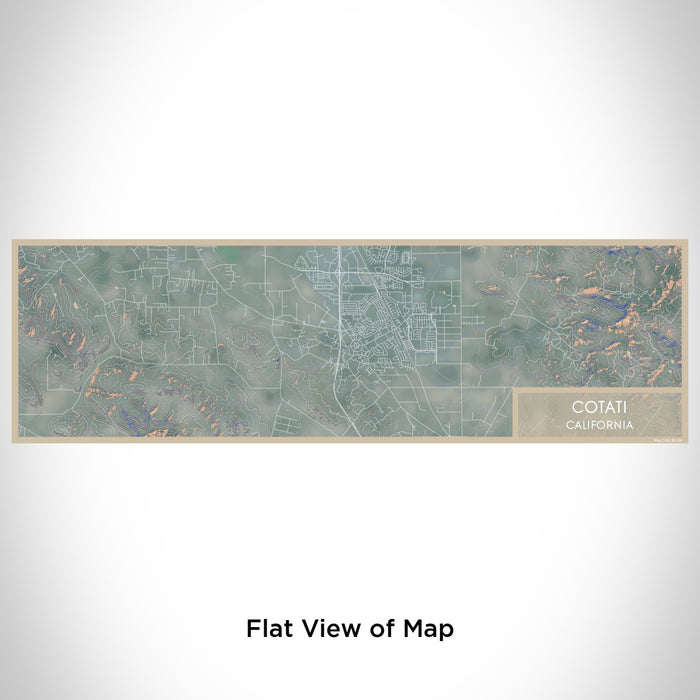Flat View of Map Custom Cotati California Map Enamel Mug in Afternoon