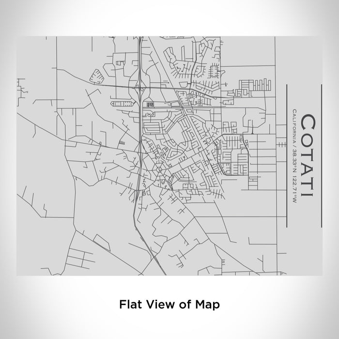 Rendered View of Cotati California Map Engraving on 20oz Stainless Steel Insulated Bottle with Bamboo Top