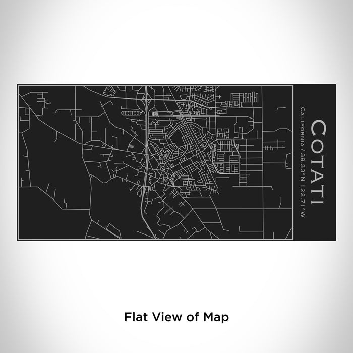 Rendered View of Cotati California Map Engraving on 17oz Stainless Steel Insulated Cola Bottle in Black