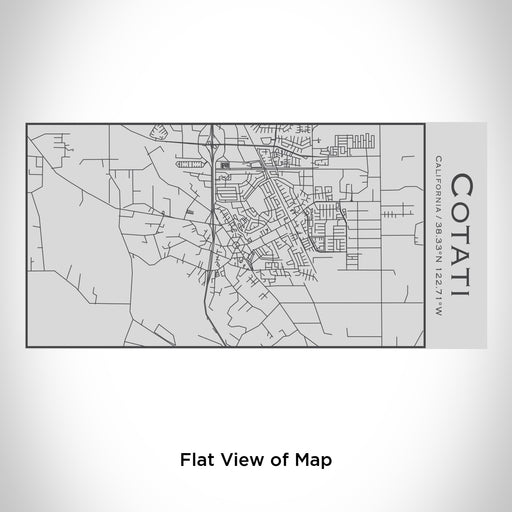 Rendered View of Cotati California Map Engraving on 17oz Stainless Steel Insulated Cola Bottle
