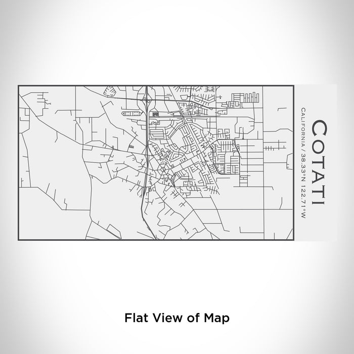 Rendered View of Cotati California Map Engraving on 17oz Stainless Steel Insulated Cola Bottle in White
