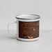 Left View Custom Cotati California Map Enamel Mug in Ember
