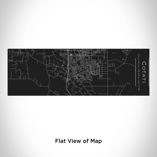 Rendered View of Cotati California Map Engraving on 10oz Stainless Steel Insulated Cup with Sliding Lid in Black