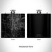 Rendered View of Cotati California Map Engraving on 6oz Stainless Steel Flask in Black