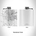 Rendered View of Cotati California Map Engraving on 6oz Stainless Steel Flask in White