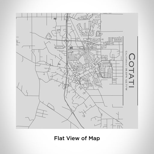 Rendered View of Cotati California Map Engraving on 17oz Stainless Steel Insulated Tumbler