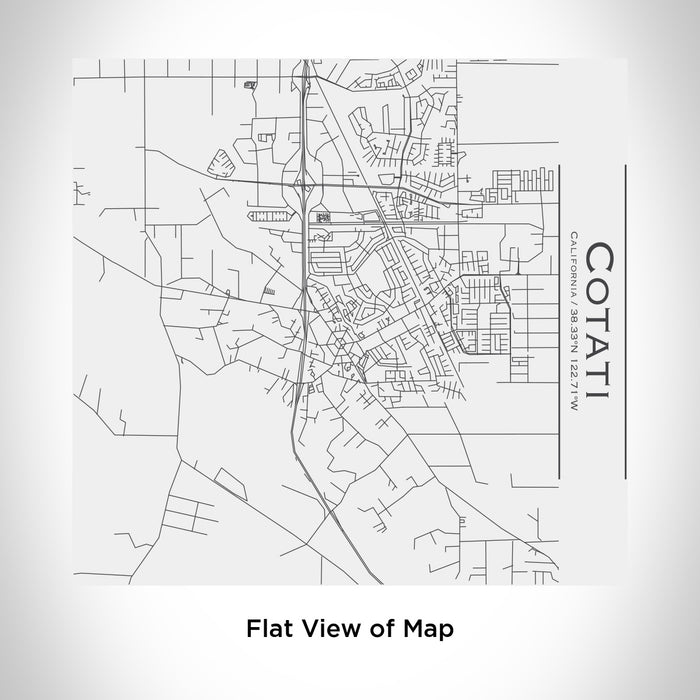 Rendered View of Cotati California Map Engraving on 17oz Stainless Steel Insulated Tumbler in White