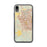 Custom iPhone XR Cotati California Map Phone Case in Woodblock