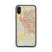 Custom iPhone X/XS Cotati California Map Phone Case in Woodblock