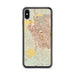 Custom iPhone XS Max Cotati California Map Phone Case in Woodblock