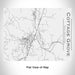 Rendered View of Cottage Grove Oregon Map Engraving on 20oz Stainless Steel Insulated Bottle with Bamboo Top in White