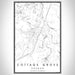 Cottage Grove Oregon Map Print Portrait Orientation in Classic Style With Shaded Background