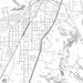 Cottage Grove Oregon Map Print in Classic Style Zoomed In Close Up Showing Details