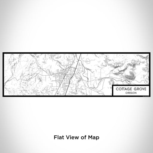 Flat View of Map Custom Cottage Grove Oregon Map Enamel Mug in Classic