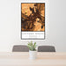 24x36 Cottage Grove Oregon Map Print Portrait Orientation in Ember Style Behind 2 Chairs Table and Potted Plant