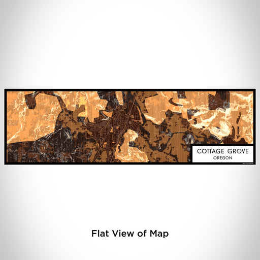 Flat View of Map Custom Cottage Grove Oregon Map Enamel Mug in Ember