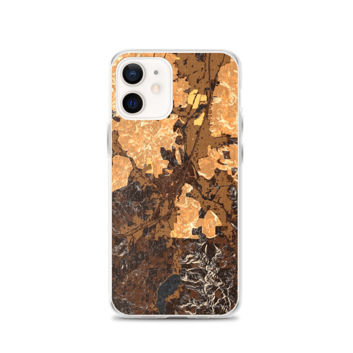 Custom Cottage Grove Oregon Map iPhone 12 Phone Case in Ember