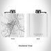 Rendered View of Cottage Grove Oregon Map Engraving on 6oz Stainless Steel Flask in White