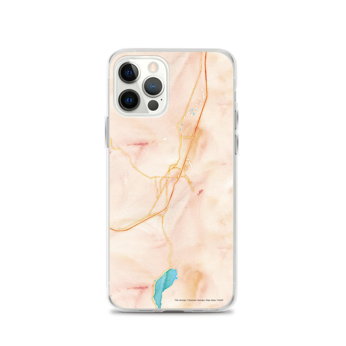 Custom Cottage Grove Oregon Map iPhone 12 Pro Phone Case in Watercolor