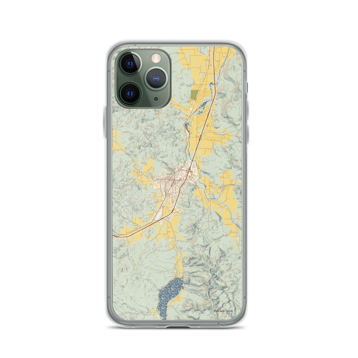 Custom Cottage Grove Oregon Map Phone Case in Woodblock