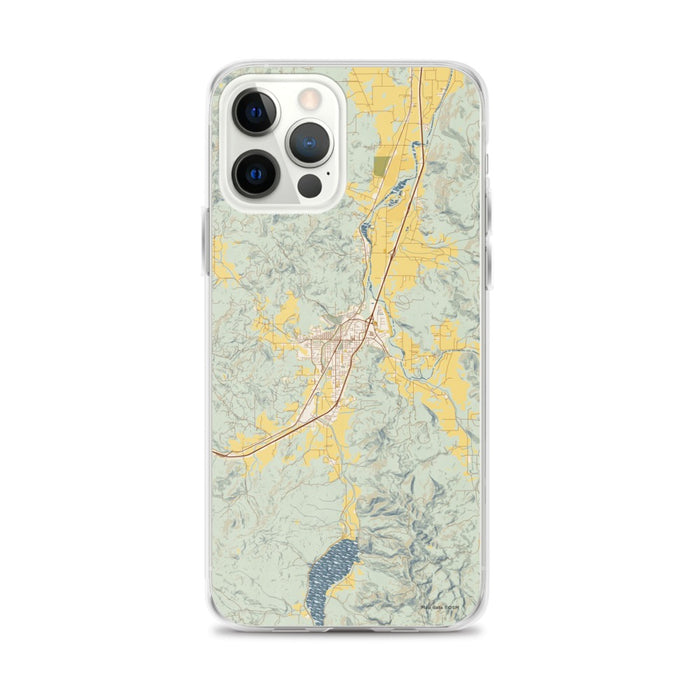 Custom Cottage Grove Oregon Map iPhone 12 Pro Max Phone Case in Woodblock