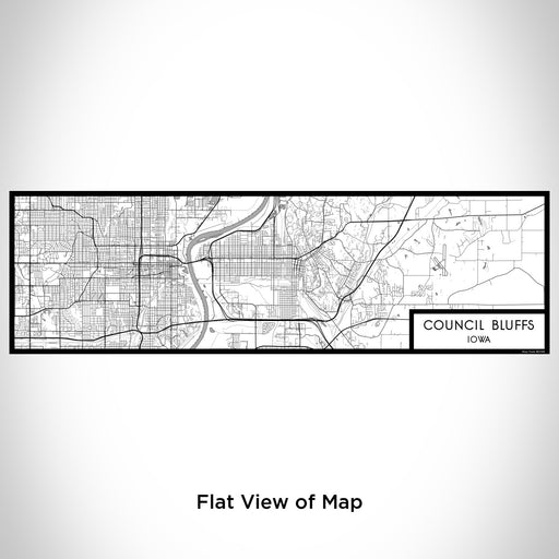Flat View of Map Custom Council Bluffs Iowa Map Enamel Mug in Classic