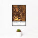 12x18 Council Bluffs Iowa Map Print Portrait Orientation in Ember Style With Small Cactus Plant in White Planter