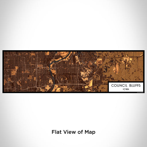 Flat View of Map Custom Council Bluffs Iowa Map Enamel Mug in Ember