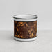 Front View Custom Council Bluffs Iowa Map Enamel Mug in Ember
