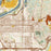 Council Bluffs Iowa Map Print in Woodblock Style Zoomed In Close Up Showing Details