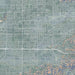 Covina California Map Print in Afternoon Style Zoomed In Close Up Showing Details