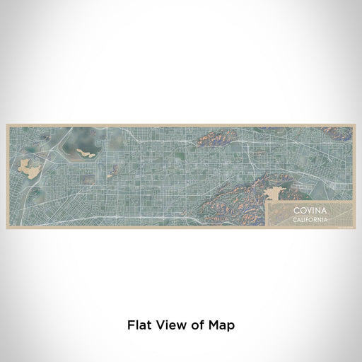 Flat View of Map Custom Covina California Map Enamel Mug in Afternoon