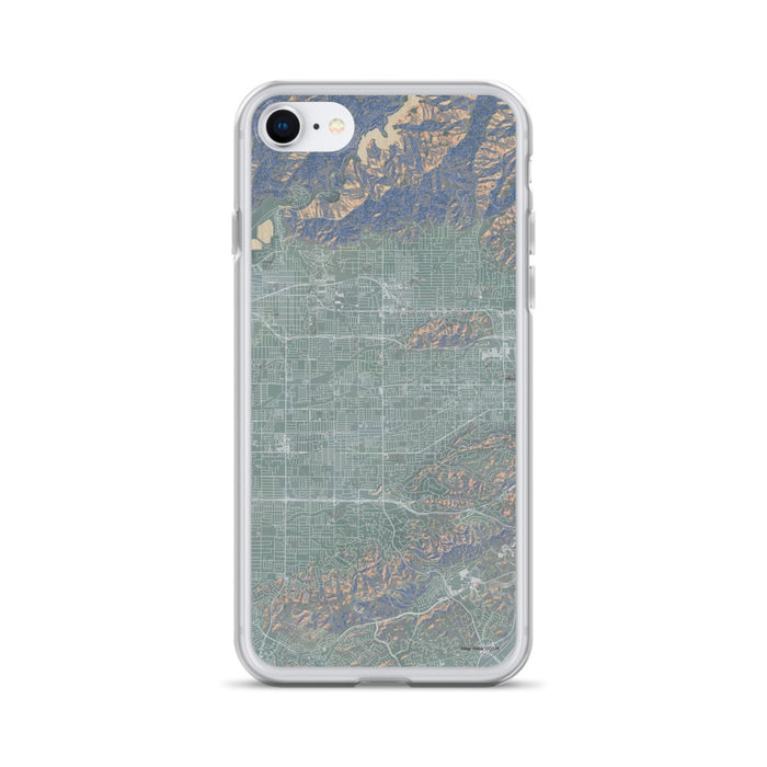 Custom iPhone SE Covina California Map Phone Case in Afternoon