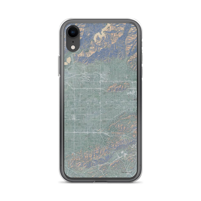 Custom iPhone XR Covina California Map Phone Case in Afternoon