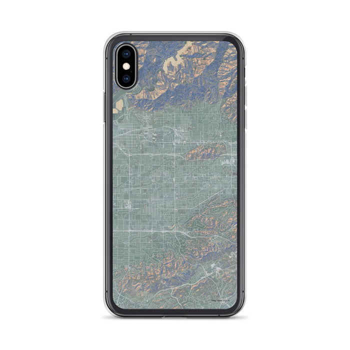 Custom iPhone XS Max Covina California Map Phone Case in Afternoon