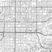 Covina California Map Print in Classic Style Zoomed In Close Up Showing Details