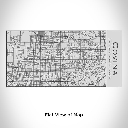 Rendered View of Covina California Map Engraving on 17oz Stainless Steel Insulated Cola Bottle