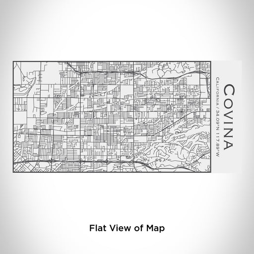Rendered View of Covina California Map Engraving on 17oz Stainless Steel Insulated Cola Bottle in White