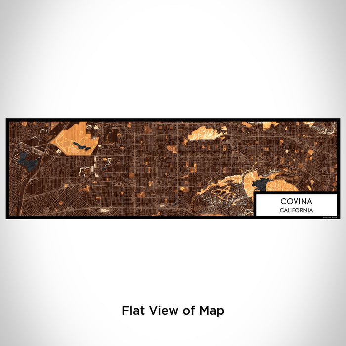 Flat View of Map Custom Covina California Map Enamel Mug in Ember